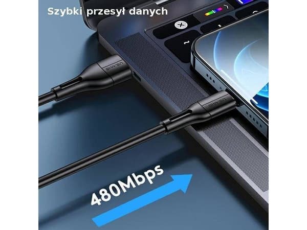 USB-kabel Usams USB-A till microUSB 1 m vit (SJ502USB02)