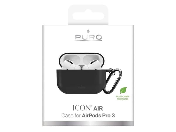 Puro Icon-skydd till AirPods Pro 3 - sort