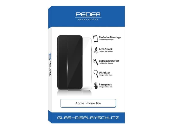 PEDEA 50170106, Apple, iPhone 16e, Iskunkestävä, Läpinäkyvä, 1 kpl