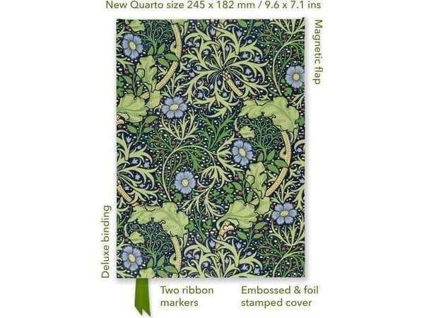 Notatbok quattro-linjer TW Seaweed William Morris |
