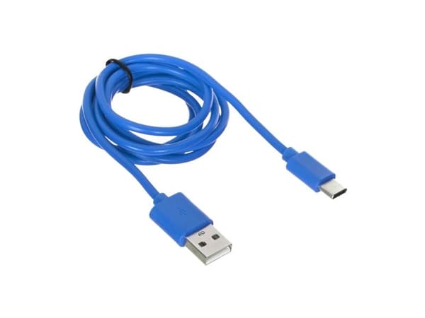 iBOX - USB-kabel - USB-C (hann) til USB (hann) - USB 2.0 - 2 A - 1 m - blå
