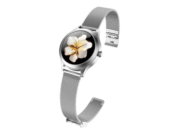 MaxCom FW42 - Rustfritt stål - smartklokke med stropp - metall - display 1.09" - Bluetooth - 70 g - sølv