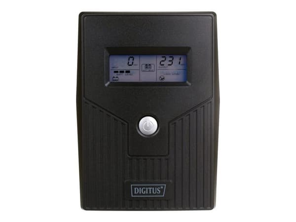 UPS DIGITUS Line-Ineractive LCD BASIC, 800VA/480W, 1x12V/9Ah, AVR, 2x Schuko CEE 7/3