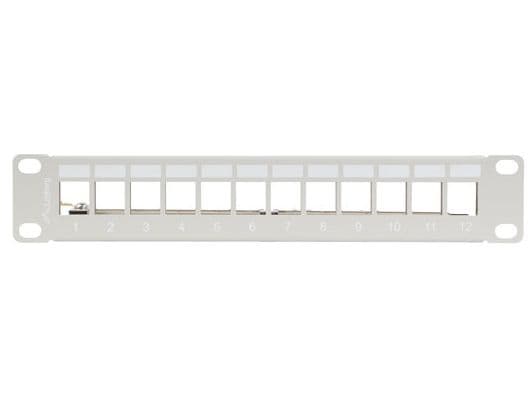 Lanberg - Patch-paneeli - telineeseen asennettava - RAL 7035, harmaa - 1U - 10"