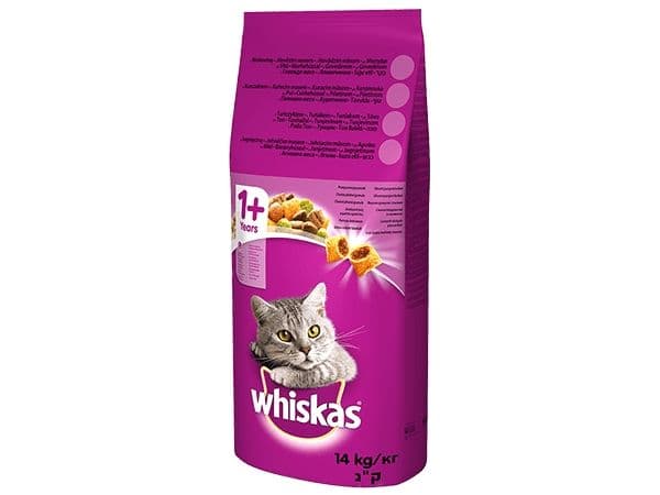 Whiskas tørfoder til voksne katte med oksekød - 14 kg
