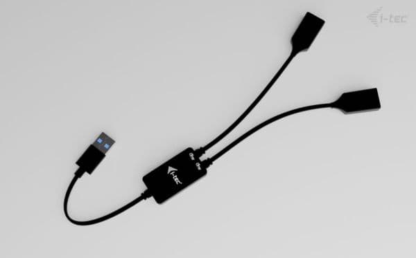 i-Tec - Hub - USB-A kabel - 2 x USB 3.2 Gen 1 - stasjonær