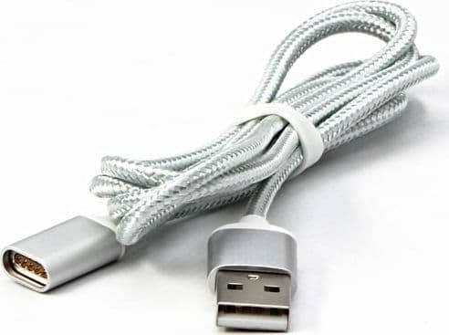 USB-kabel Red Fighter USB-A - magnetisk 1 m sølv