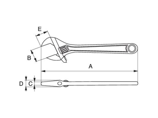 Bahco 9072, 257 mm, Säädettävä mutteriavain