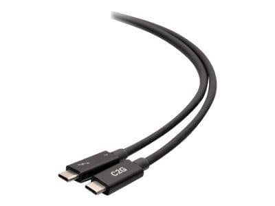 C2G 2.5ft Thunderbolt 4 USB C -kaapeli - USB C - USB C - 40Gbps - M/M - Thunderbolt kabel - USB-C (han) til USB-C (han) - USB 3.2 / DisplayPort 2.1...