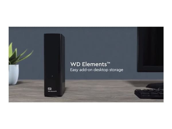 WD Elements Desktop WDBWLG0200HBK - Hårddisk - 20 TB - extern (desktop) - 3.5" - USB 3.0 - svart