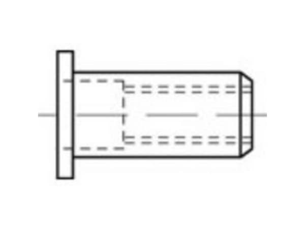 TOOLCRAFT TO-5444226 blindnitmuttrar M4 stål 500 st