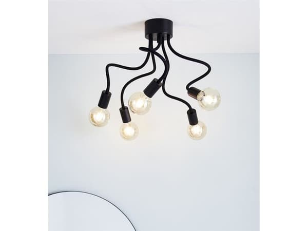 Markslöjd Medusa, 5 lamppu(a), E27, IP20, Musta