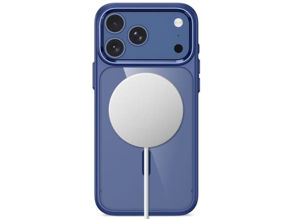 Tech-Protect Magmat Magsafe CC Case for iPhone 17 Pro / 18 Pro - Navy Blue and Transparent
