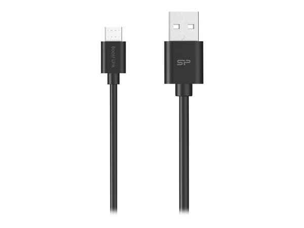 Silicon Power microUSB USB cable, Boost Link LK30, 2.4A, 1m, Black (SP1M0ASYLK10AB1K)