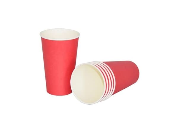 Røde papkrus, 24 stk
