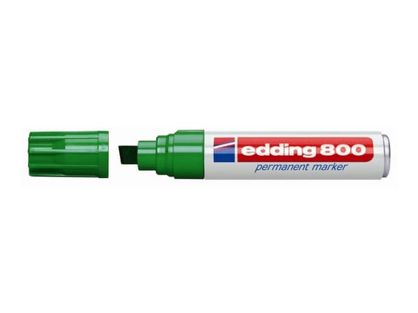 Permanentmarker edding 800, sned, grön