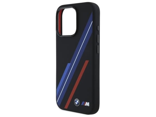 BMW Silicone Random Lines MagSafe Case for iPhone 16 Pro Max - Black