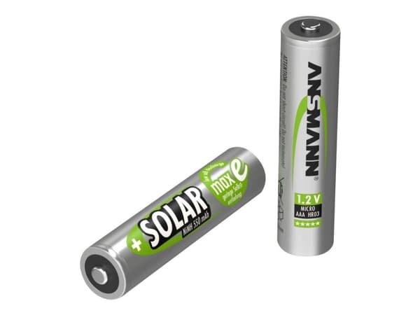 ANSMANN Solar - Batteri 2 x AAA - NiMH - (oppladbart) - 550 mAh