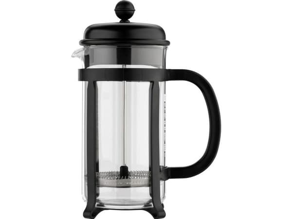 Bodum JAVA, Fransk press, 1 l, Svart, Transparent, Glas, Rostfritt stål