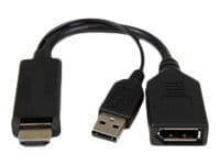 Techly HDMI to DisplayPort 4K*30Hz Adapter Cable with USB Power