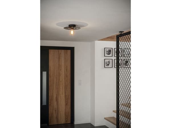 EGLO LINTMILL LOFT/VEGG Ø300 E27 sort/lysegrå