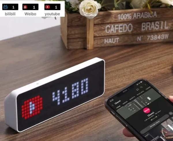 Ulanzi WiFi-väderstation PIXEL Clock TC001