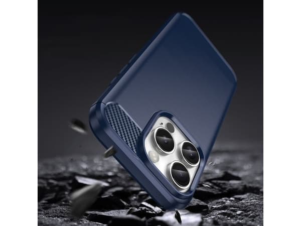 Carbon-skal till iPhone 16 Pro - blå