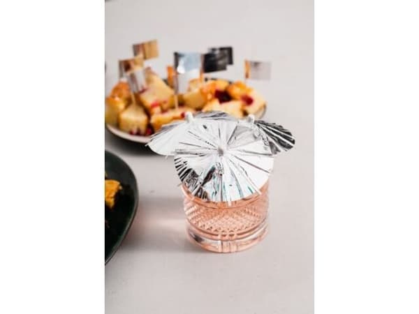 Dryckesparaply, silverfolie