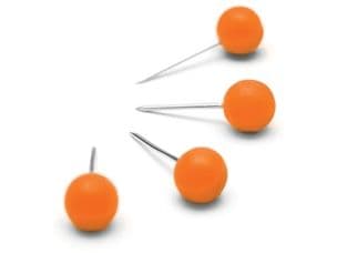 Stift för anslagstavlor Nobo orange - 100 st.