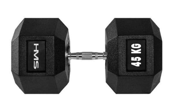 HMS hantel Hex Pro gummerad 1 x 45 kg
