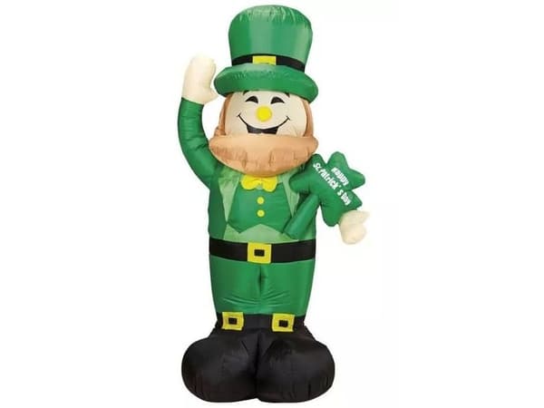 Oppustelig St. Patricksday Leprechaun, 150 cm