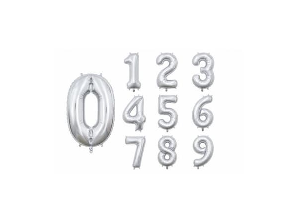 Solfärgade siffballonger 41 cm