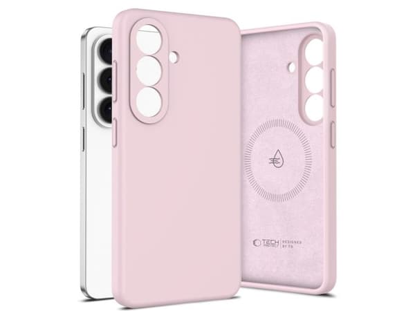 Tech-Protect Silicone MagSafe Case for Samsung Galaxy S26 - Pink