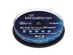 MediaRange - 10 x BD-R DL - 50 GB 6x - spindel