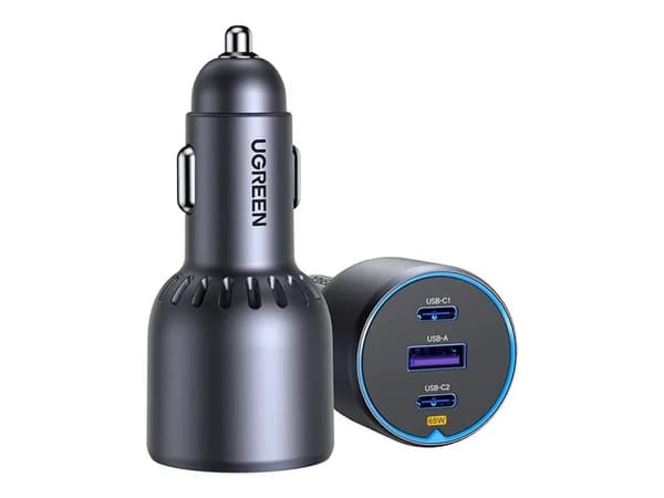 Ugreen EC703 billader, USB + 2x USB-C, 75W (svart)