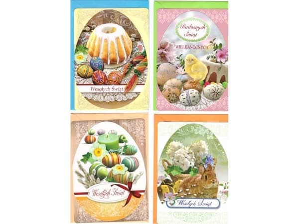 B6-kort B6 'Egg' BWJ sekulær (10 stk) MIX