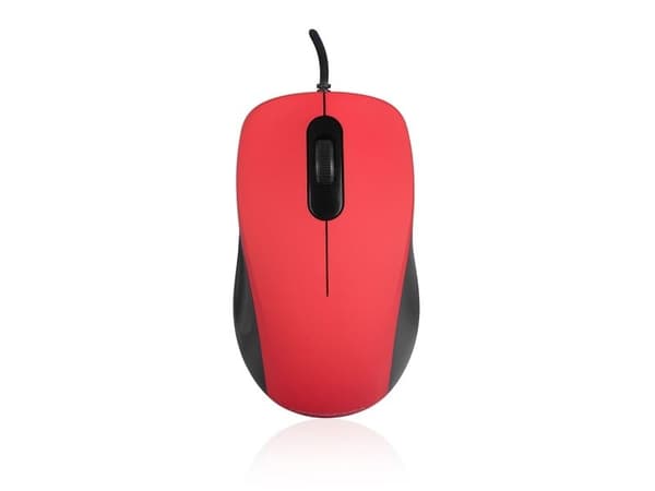 ModeCom MC-M10S - Mus - optisk - 3 knapper - kablet - USB - rød