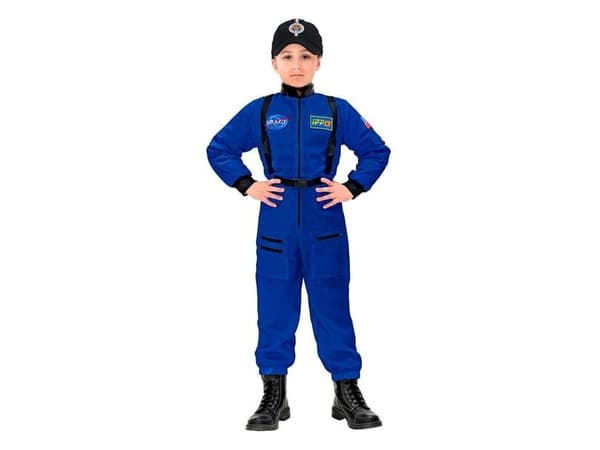 Blå astronautdräkt