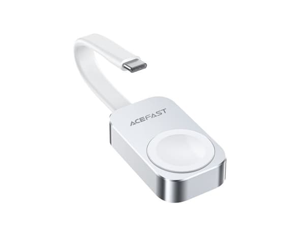 Acefast trådløs lader E21 5W for Apple Watch sølv