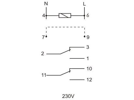 F&amp;F Universal aikarele 230V 2x8A - PCU-507