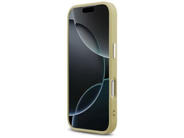 Guess Glitter Triangle Logo MagSafe Case for iPhone 17 Pro - Gold