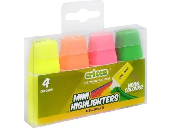 Cresco Mini neon highlighterit 4 väriä CRICCO