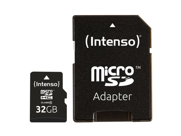 Intenso - Flashminnekort (microSDHC til SD-adapter inkludert) - 32 GB - Class 4 - microSDHC