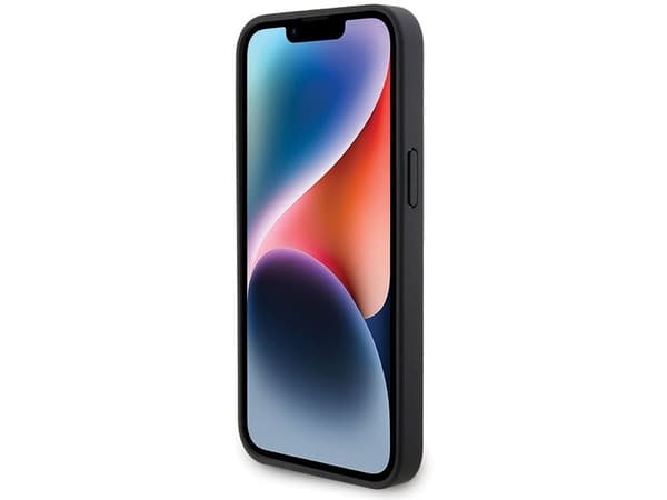 Hurtel BMW lær karbon-deksel til iPhone 15 Pro Max - sort