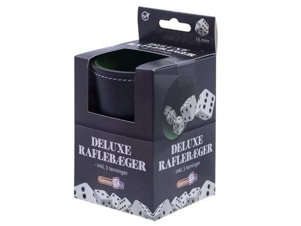 Deluxe tärningsbägare m/5 tärningar