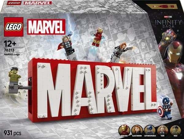LEGO Super Heroes Marvel 76313 MARVEL logotyp och minifigurer