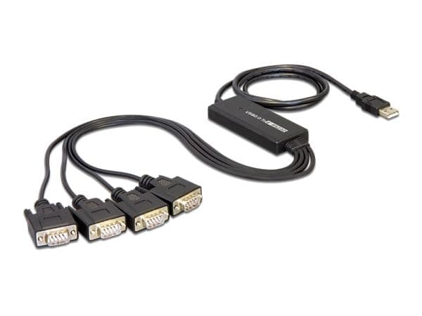 Delock USB 2.0 > 4 x Serial Adapter - Seriell adapter - USB - RS-232 x 4