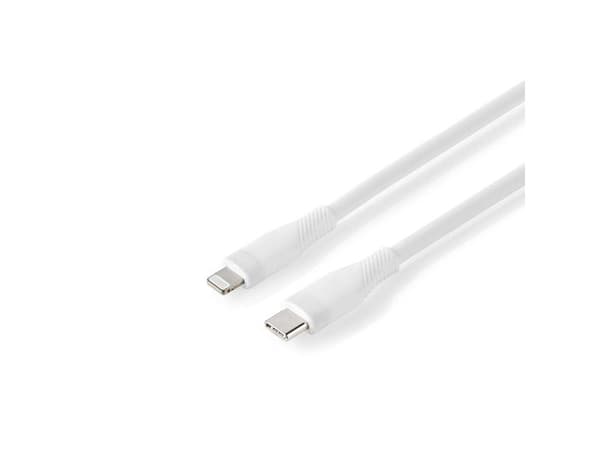 Nedis CCGB39800WT15, 1,5 m, Lightning, USB C, Hankjønn, Hankjønn, Hvit