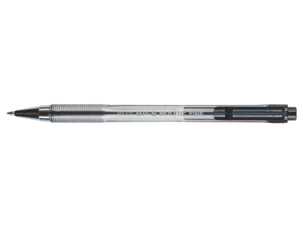 Kulepenn Pilot BP-S Matic, fin, 0,7 mm, sort, eske à 12 stk.