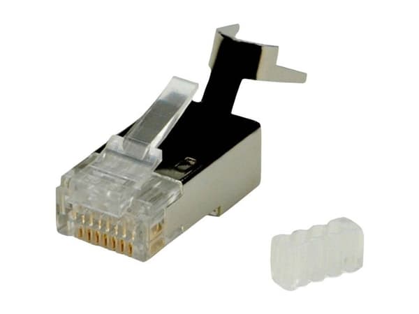 ROLINE Cat.6 Modular Plug, shielded, for Solid Wire 10 pcs., Läpinäkyvä